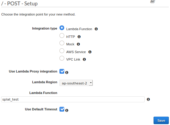 Check use lambda proxy integration